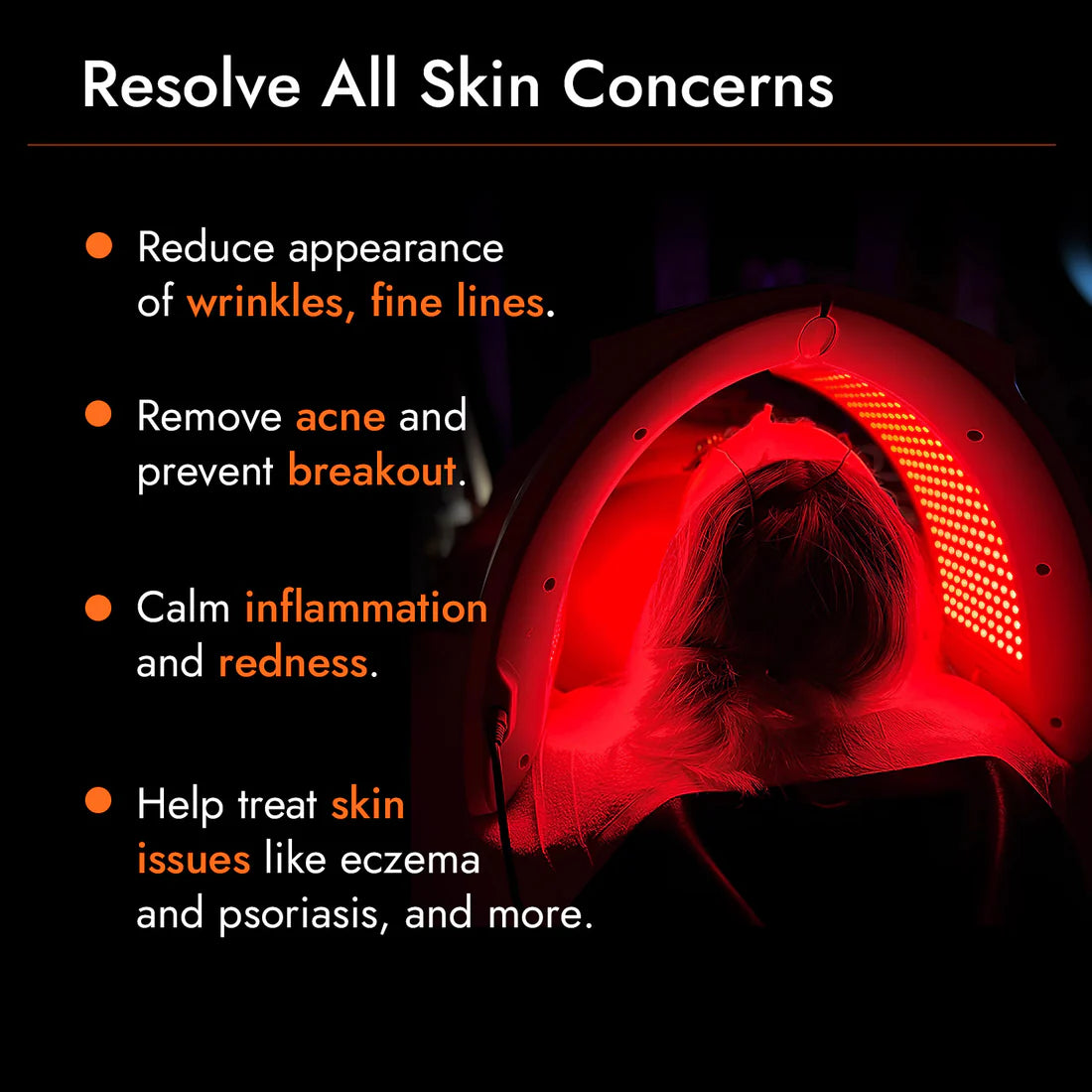 Panneau lumineux LED pour le visage